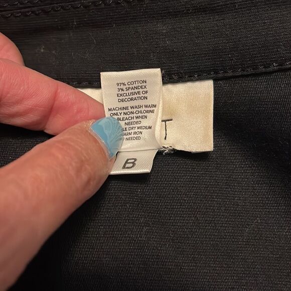 Loft Cotton Blazer-Size 6 Black‎ - Picture 7 of 8